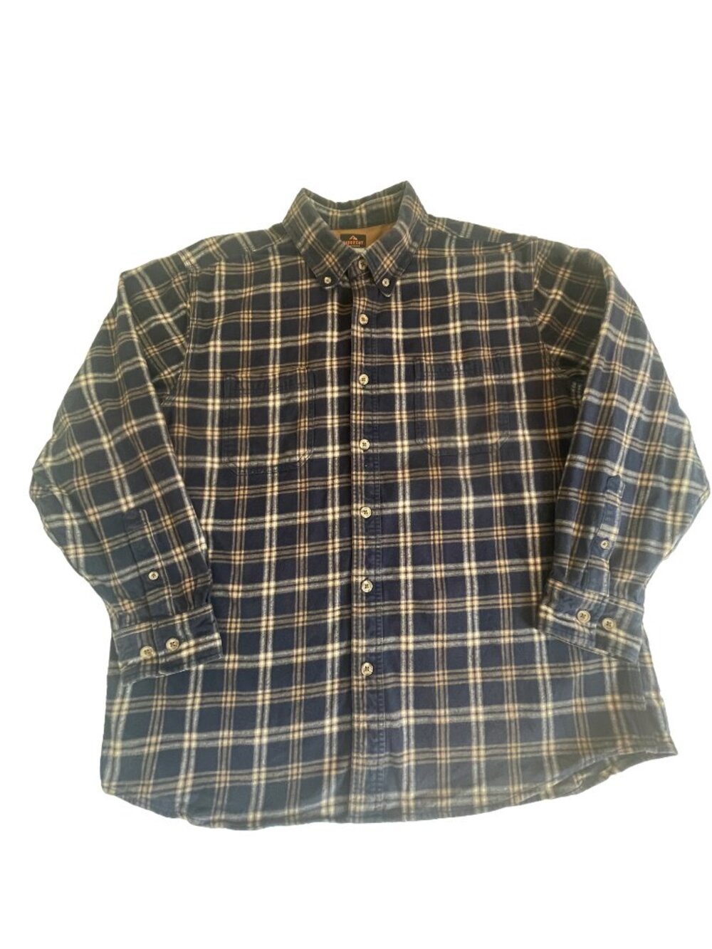 Ridgecut Toughwear Heavy Cotton Flannel Shirt XL Blue Plaid